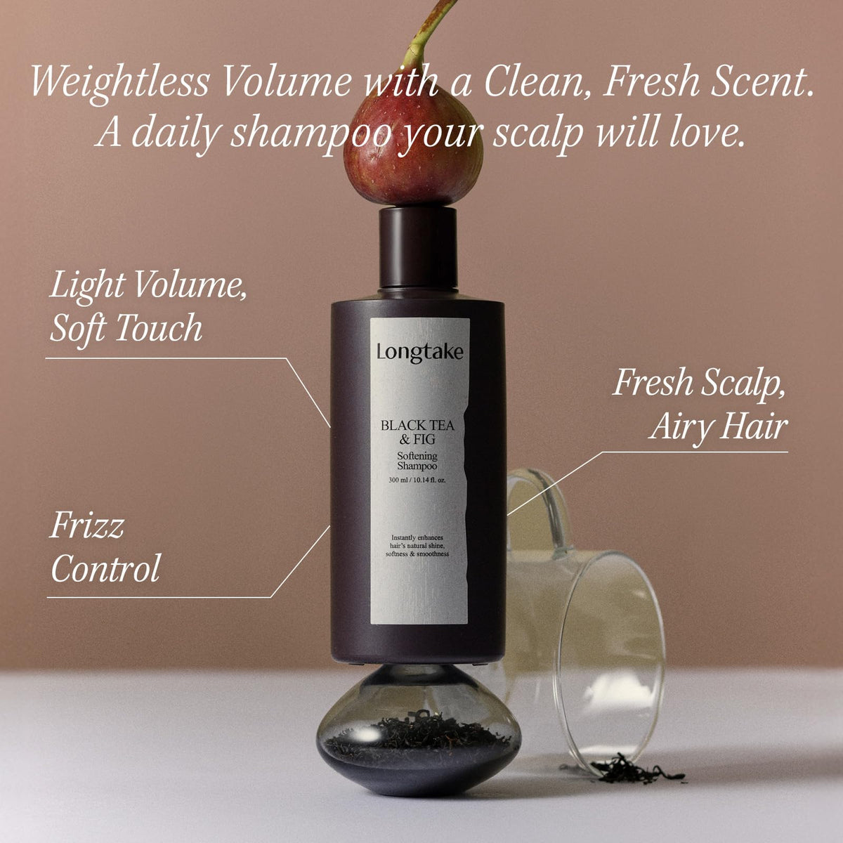 LONGTAKE label detail highlighting peptide and amino acid complex benefits on the bottle