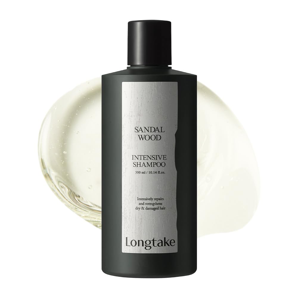LONGTAKE front packaging showing bottle and calming sandalwood scent benefit