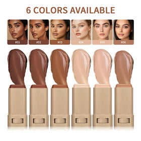 Loobexery applying to cheek demonstration illustrating quick contour and coverage