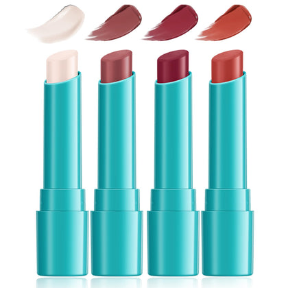 Loobexery front packaging showing four tinted balm tubes, convenient set