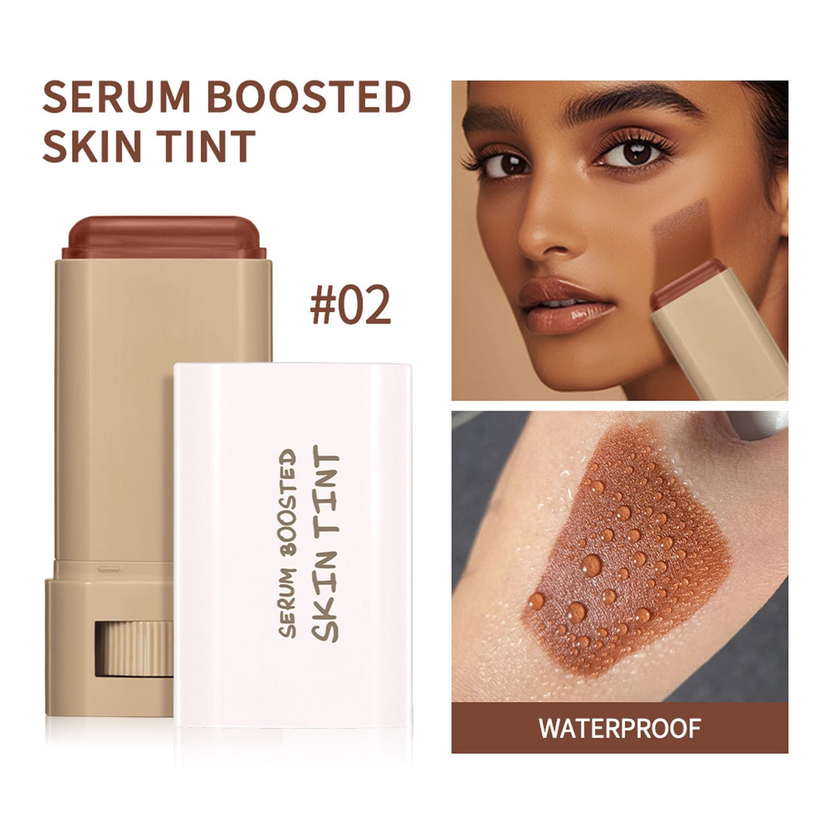 Loobexery stick open close-up showing smooth serum texture and easy glide