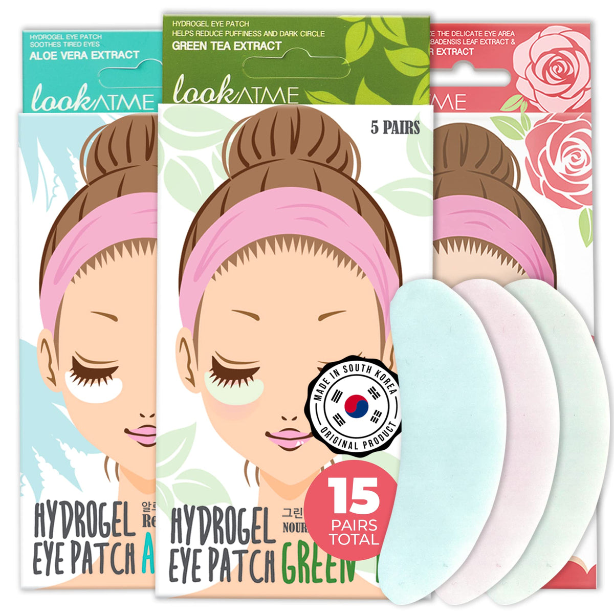 LOOKATME front packaging showing 15 pairs and product benefits