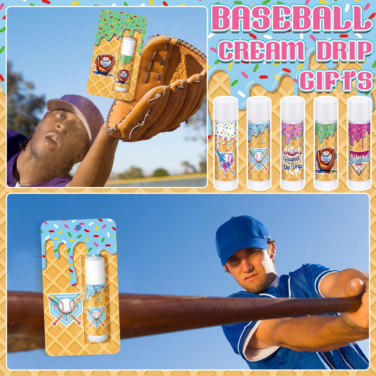 Loopeer label and design detail highlighting ingredients and playful baseball art