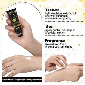 Loopeer tube beside a hand for scale shows 30ml travel-size portability