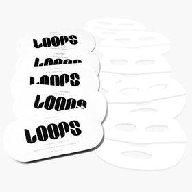 LOOPS single sachet removed from box highlighting travel-friendly convenience