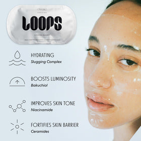 LOOPS hydrogel close-up texture demonstrating gel clarity and adherence for better absorption