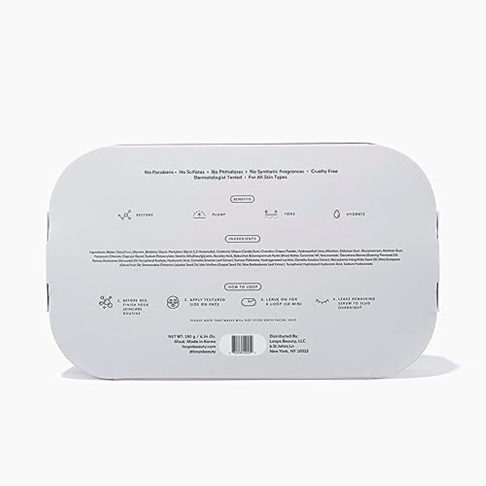 LOOPS mask size next to hand showing scale and travel-friendly packaging convenience