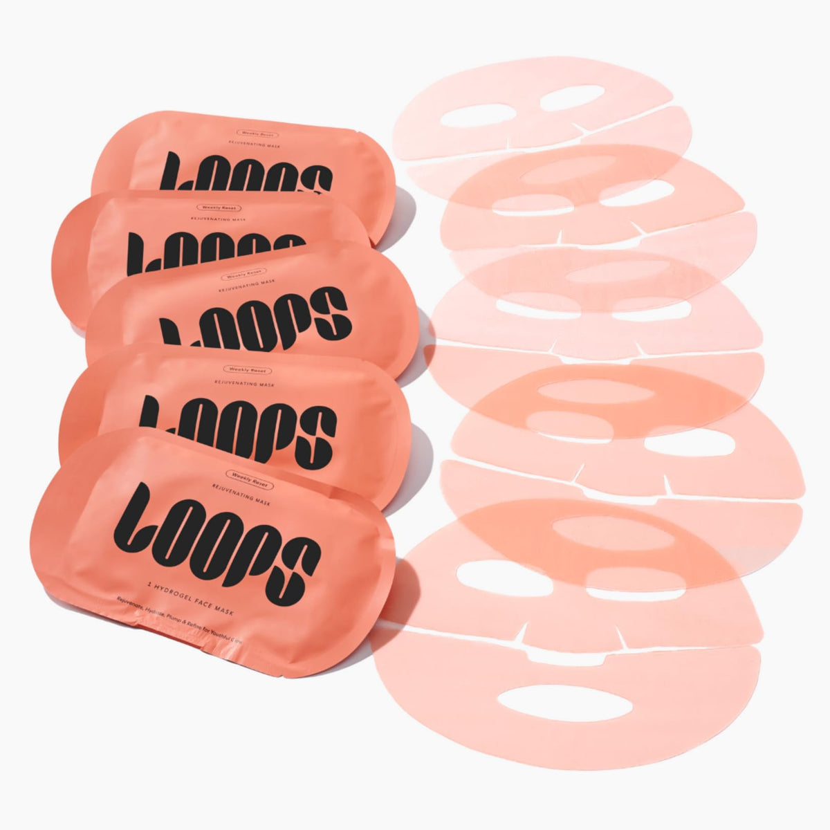 LOOPS hydrogel texture close-up demonstrating serum-rich material for deep hydration