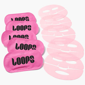 LOOPS hydrogel texture close-up highlighting cooling hydration