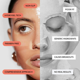 LOOPS label close-up, showing ingredient transparency and dermatologist review