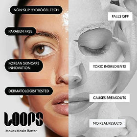 LOOPS mask serum being dispensed to show concentrated active delivery benefit