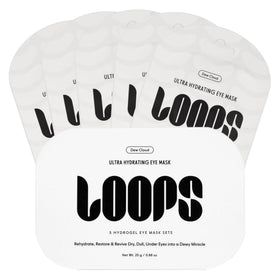 LOOPS front packaging showing Dew Cloud masks and benefits