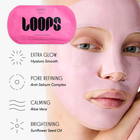 LOOPS two-piece mask laid out to show tailored fit advantage