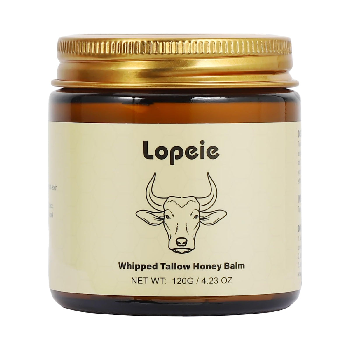 Lopeie jar front view showing product and calming lavender benefit