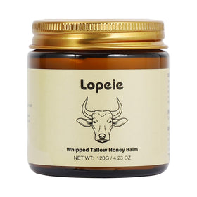Lopeie jar front view showing product and calming lavender benefit