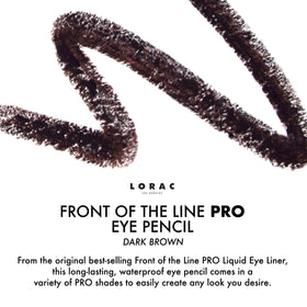 LORAC pencil held in hand displaying compact size and travel-friendly portability