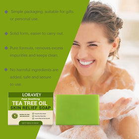 Loravey close-up of soap texture highlighting gentle exfoliating particles