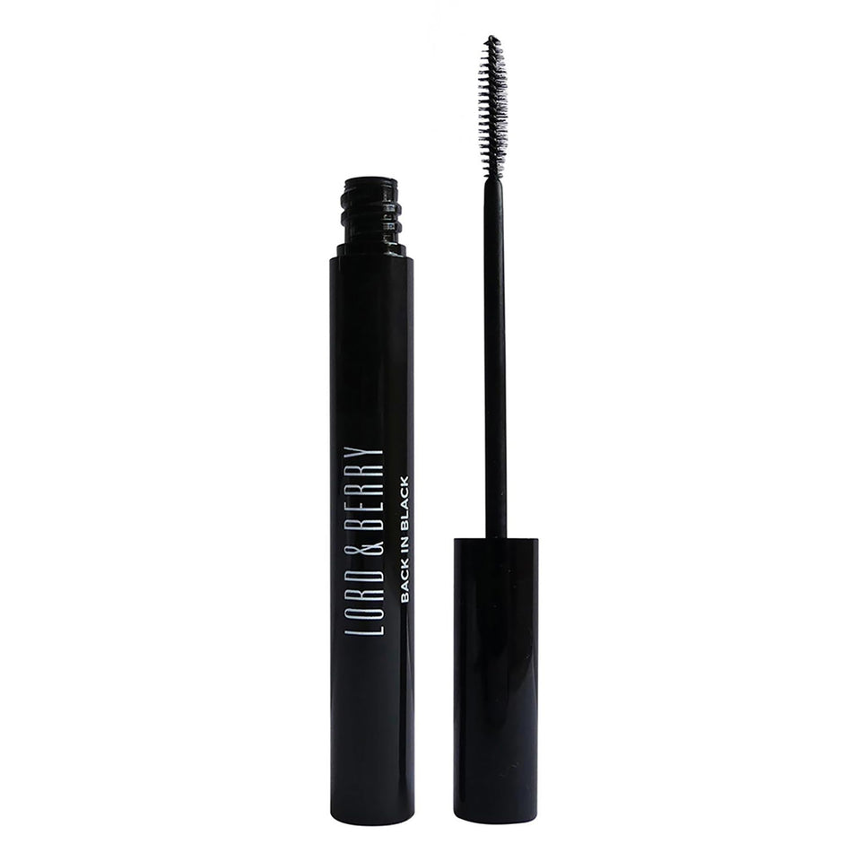 Lord & Berry front packaging showing product and deep black pigment benefit