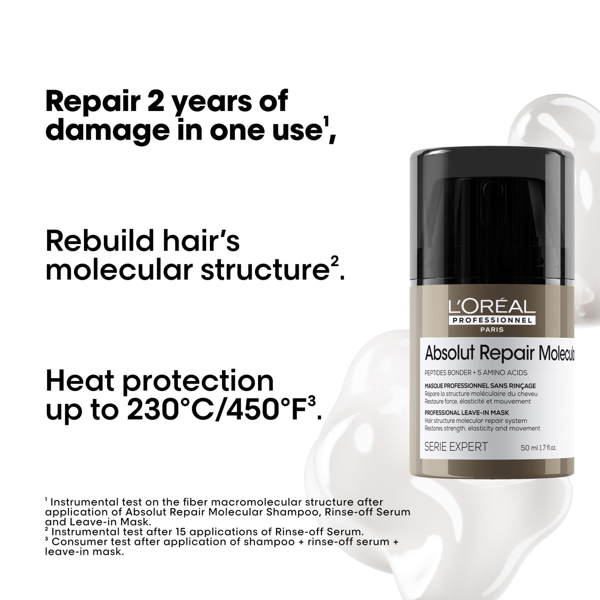 Before and after hair tips demonstrating L'Oréal Professionnel Paris reduced split-end appearance