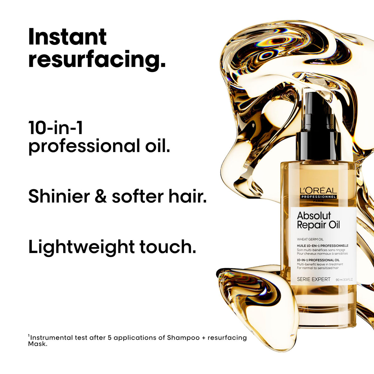 L'Oréal Professionnel cap and pump detail highlighting easy dispense