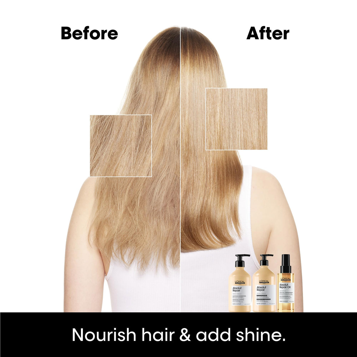 L'Oréal Professionnel oil texture drop illustrating lightweight absorption