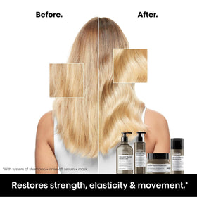 L'Oréal Professionnel serum texture close-up showing lightweight penetration