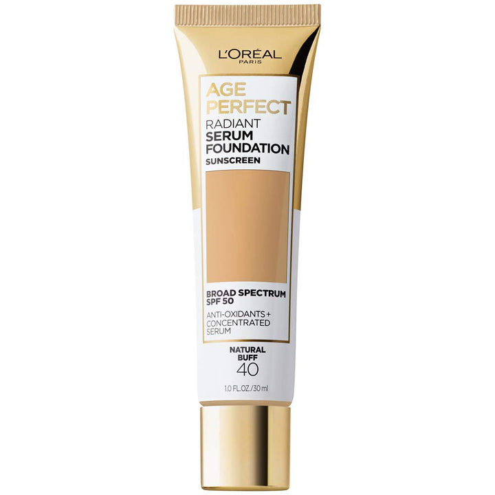 L'Oreal Paris front packaging showing bottle and label, clear product ID benefit