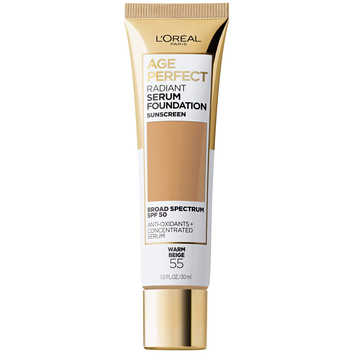 L'Oreal packaging front view showing foundation and SPF 50 protection