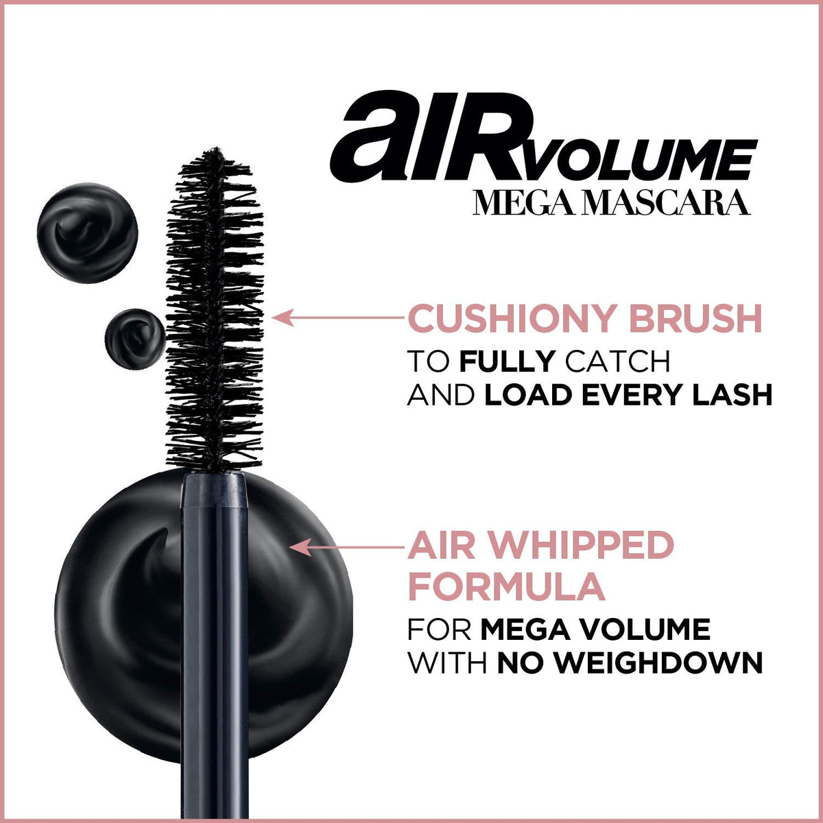 L'Oreal Paris mascara applied on model showing fanned, voluminous lashes