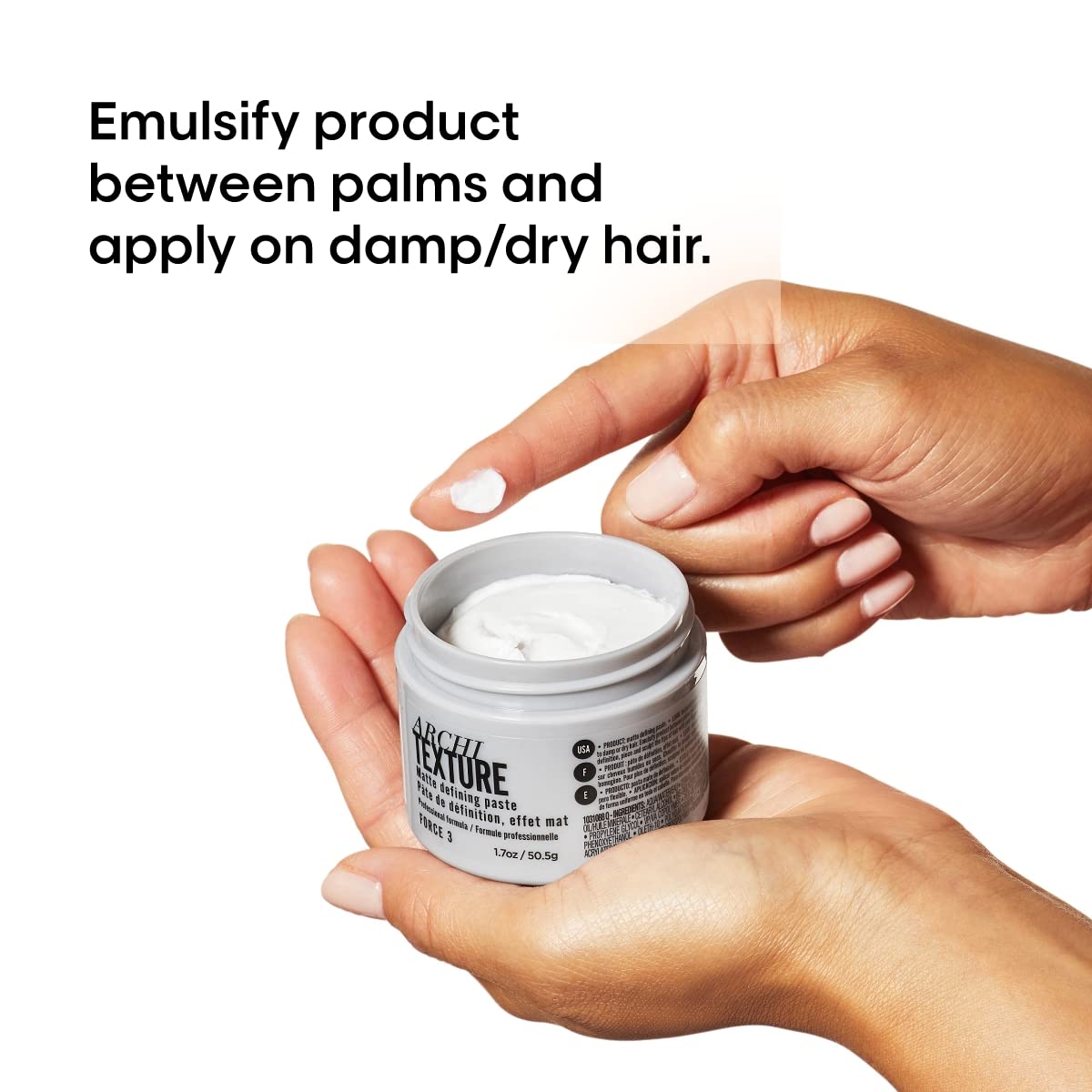 L'Oréal Professionnel applied to damp hair demonstrating product used before blow-dry for structure