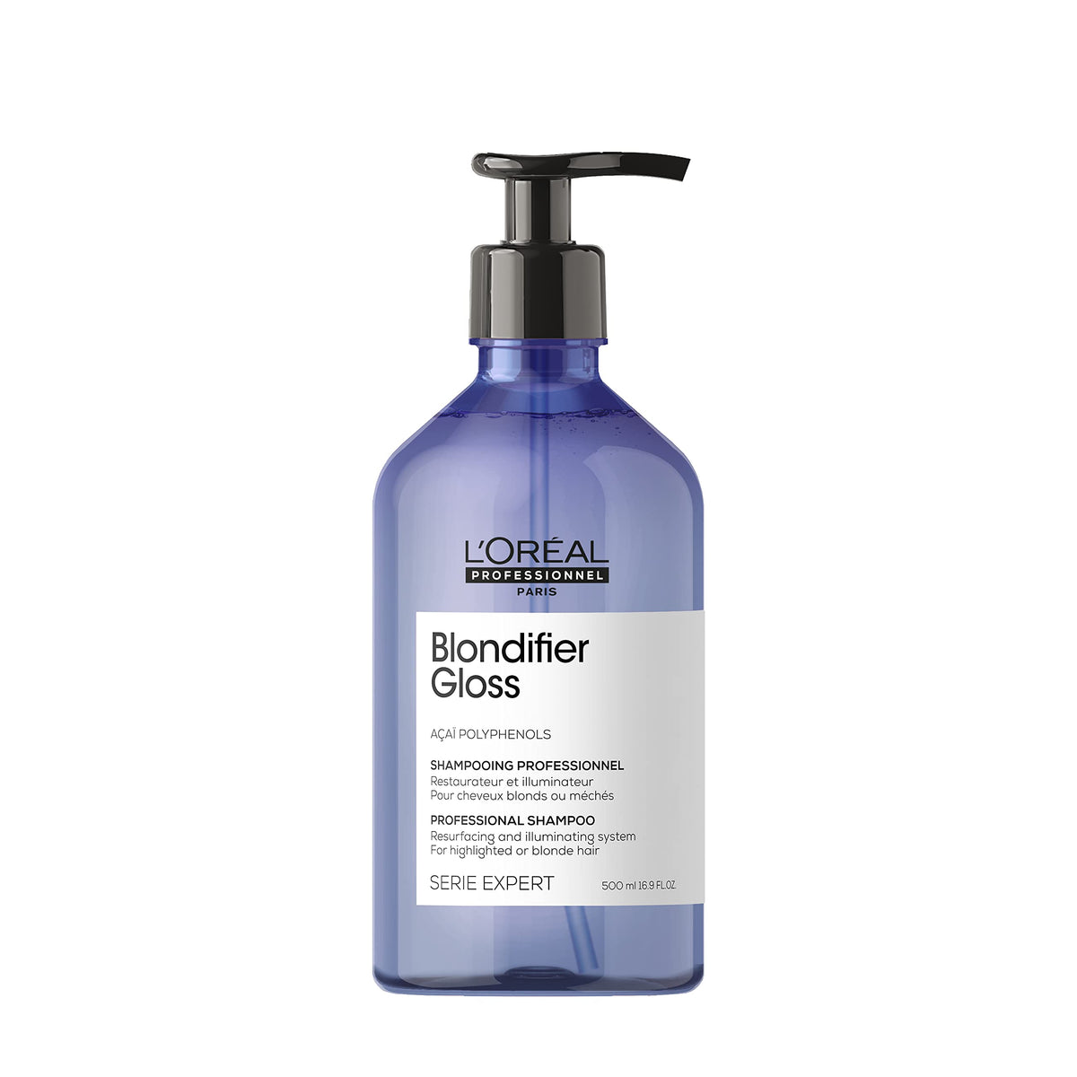 L'Oréal Professionnel front bottle showing label and benefit for blonde care