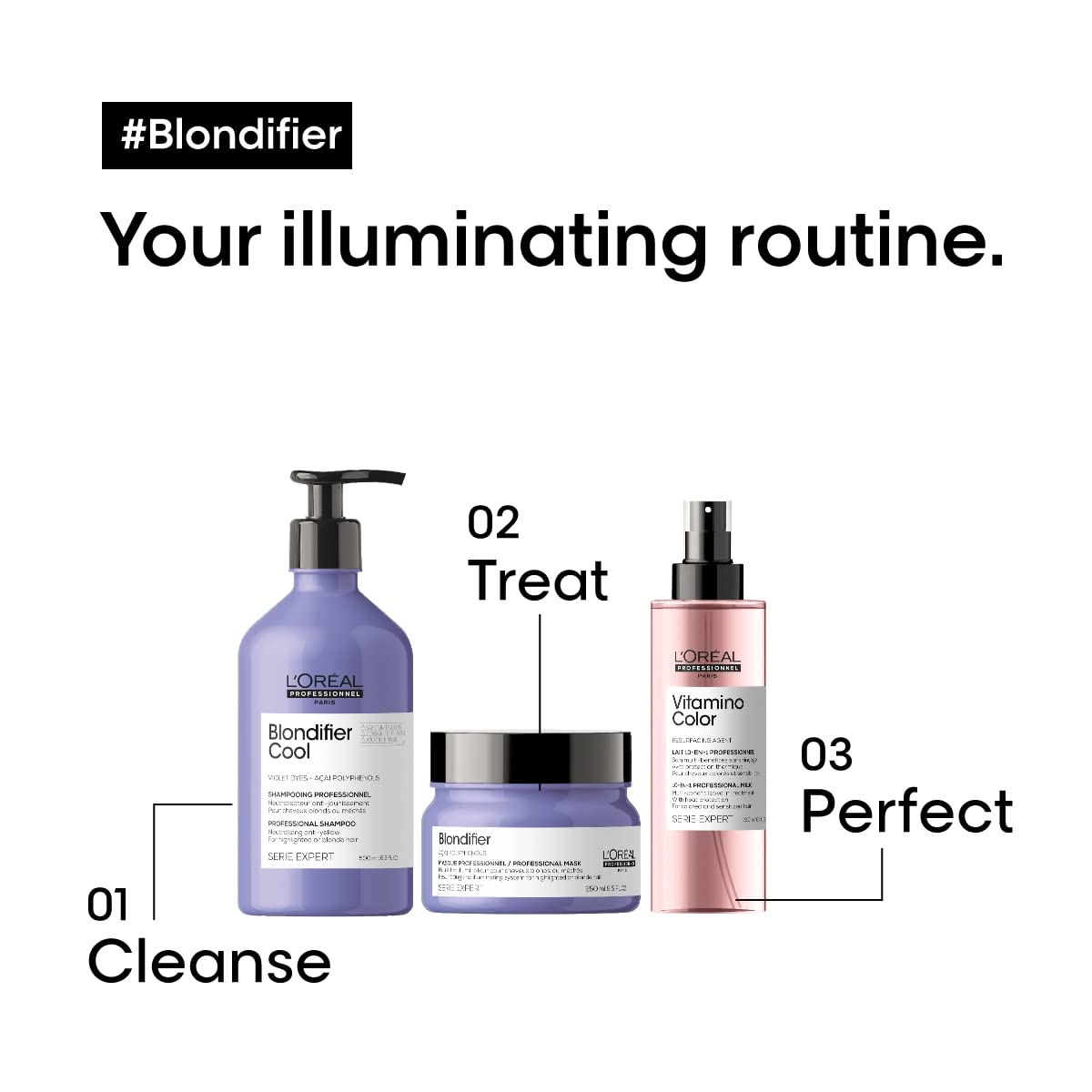 L'Oréal Professionnel shampoo lather on blonde hair improving shine and softness