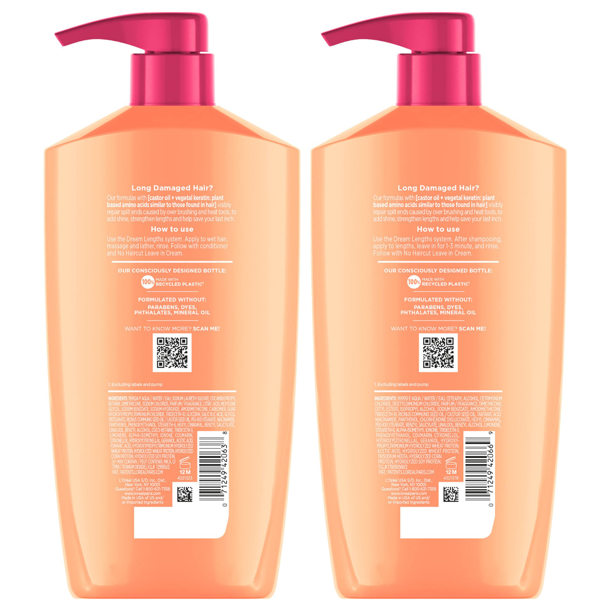 L'Oreal Paris model with long hair showing smoother, stronger lengths