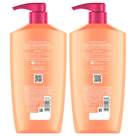 L'Oreal Paris model with long hair showing smoother, stronger lengths