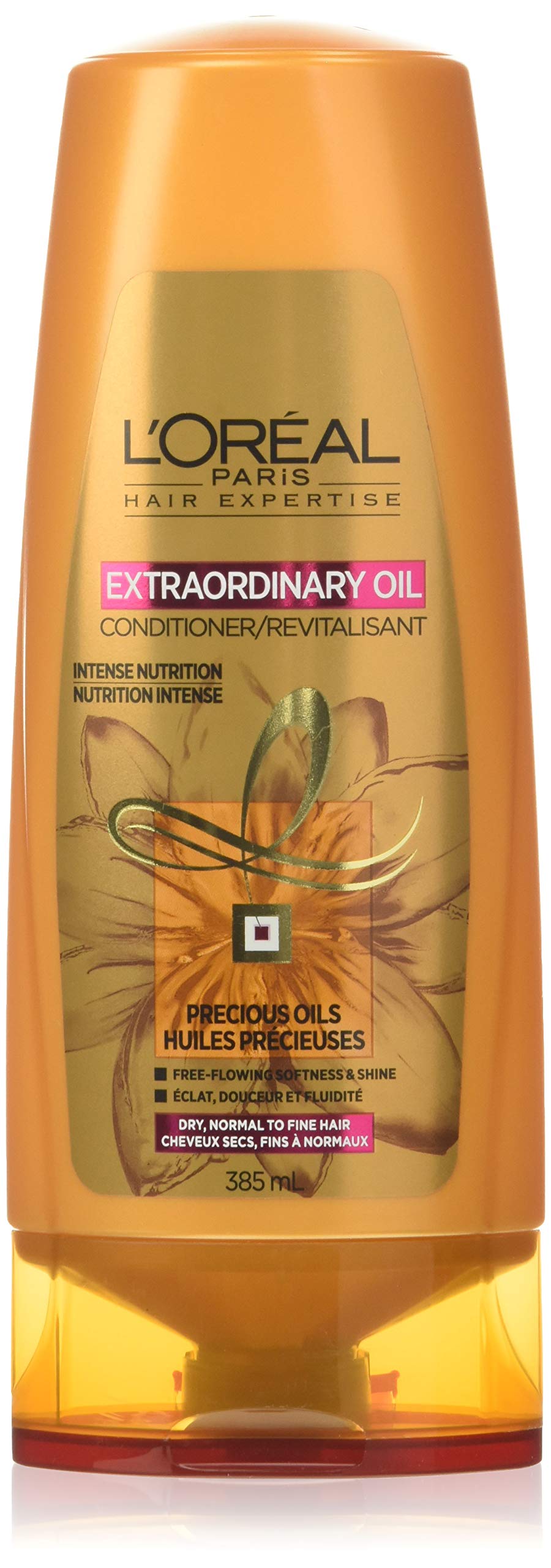 L'Oreal Paris Elvive front packaging showing bottle and branding, highlights nourishing benefits