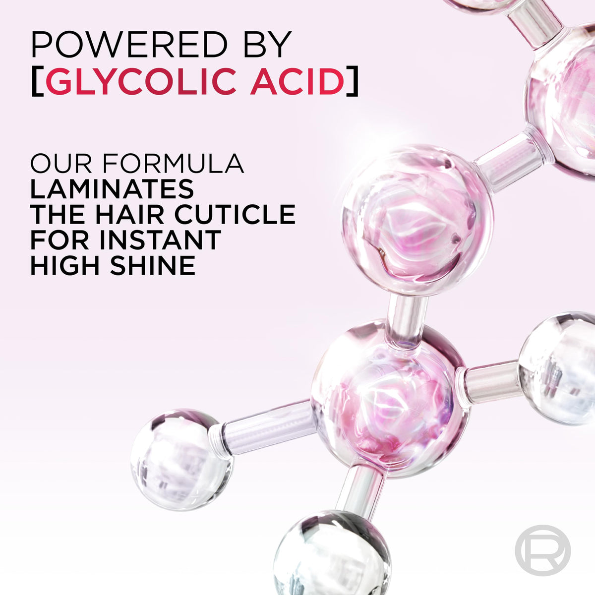 L'Oreal Paris product label close-up highlighting glycolic complex and fragrance notes