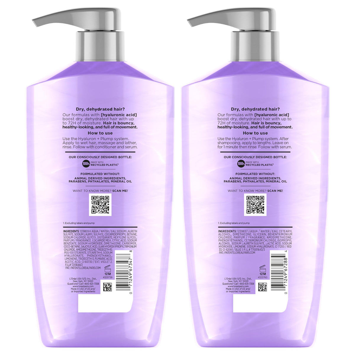 L'Oreal Paris lifestyle shot on shower shelf showing routine-ready set