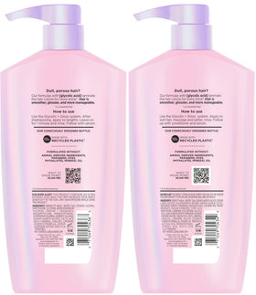 L'Oreal Paris lifestyle image of styled glossy hair demonstrating high-shine results