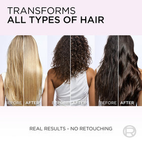 L'Oreal Paris shampoo creating a rich foam that cleanses and smooths hair texture