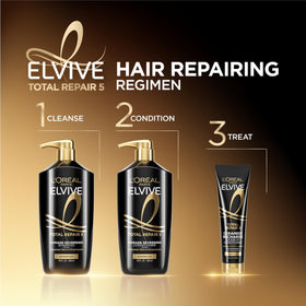 L'Oreal Paris lifestyle bathroom shelf display suggesting routine integration