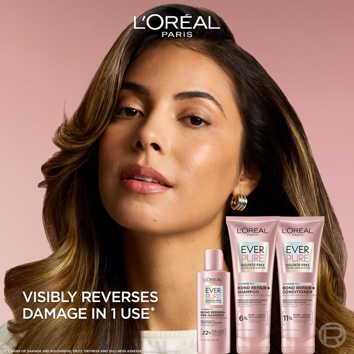 L'Oreal Paris product back label with ingredient list and usage directions benefit