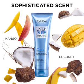 L'Oreal Paris bottle label close-up, emphasizes color-care and ingredient transparency
