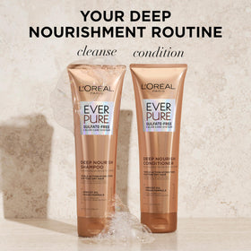 L'Oreal Paris shampoo and conditioner being applied in shower