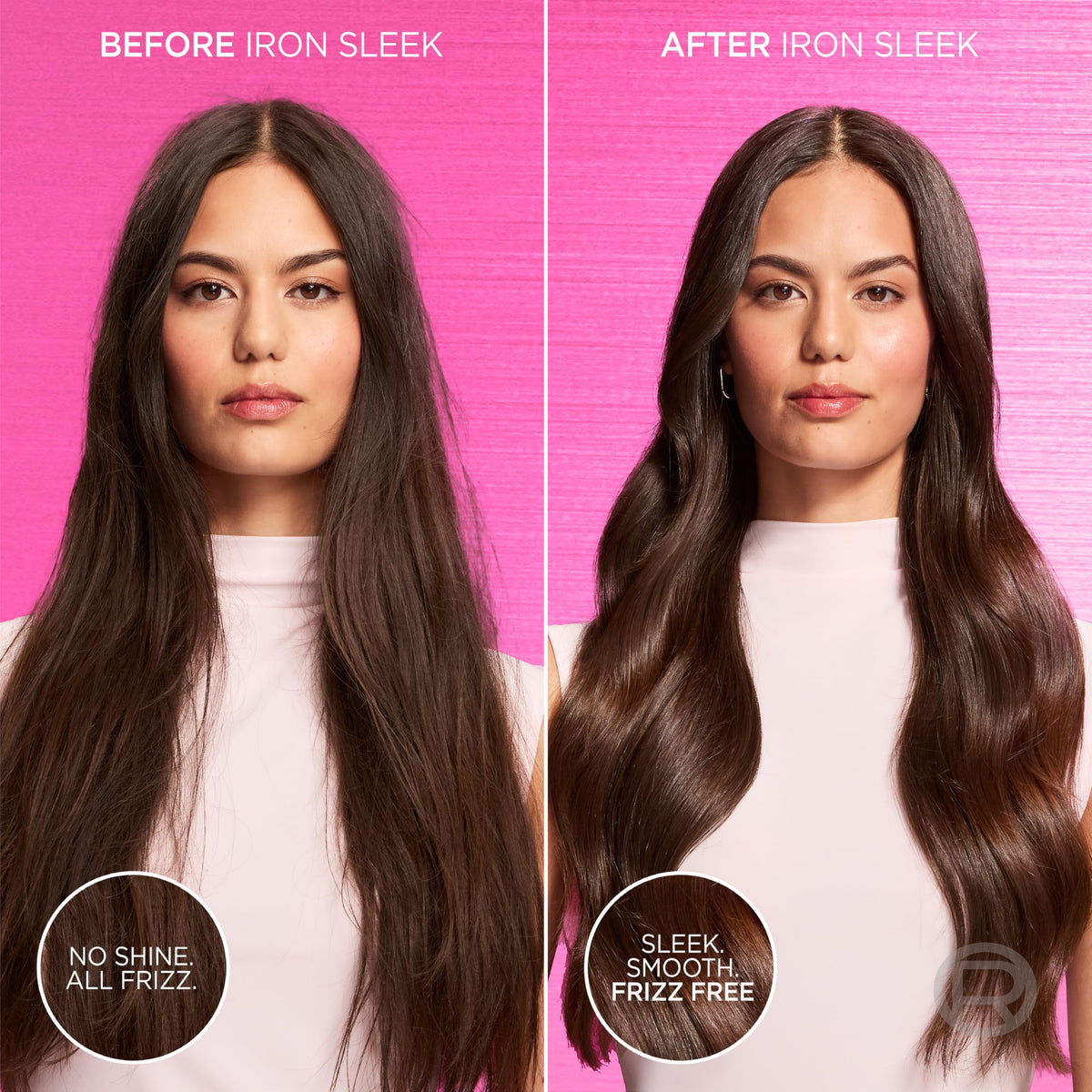 L'Oreal Paris lifestyle image of morning routine showing frizz-controlled hair