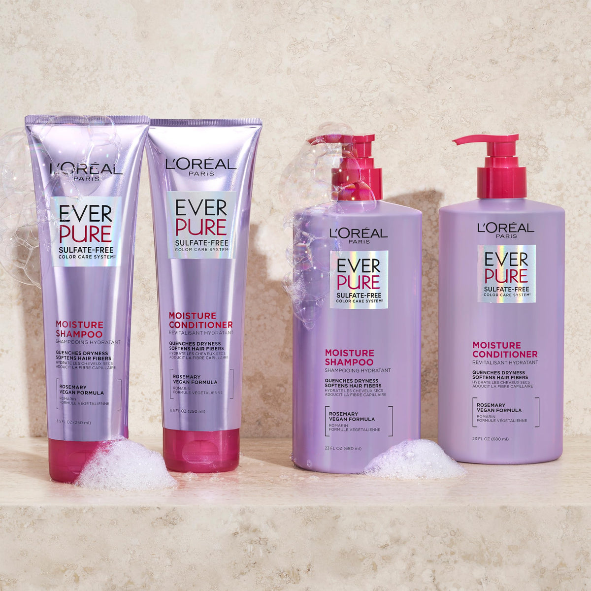 L'Oreal Paris lifestyle image on shower shelf conveying daily luxury