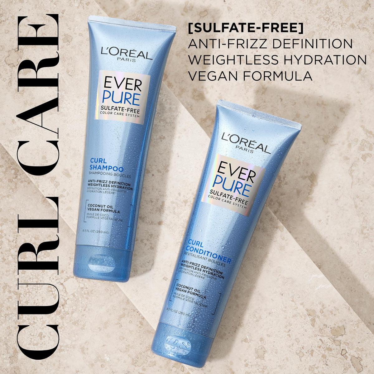 L'Oreal Paris pump dispensing product texture, shows easy application and control