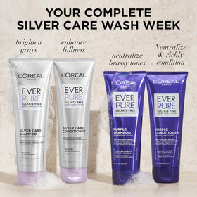 L'Oreal Paris bottles next to a ruler illustrating product size and travel-friendly benefit