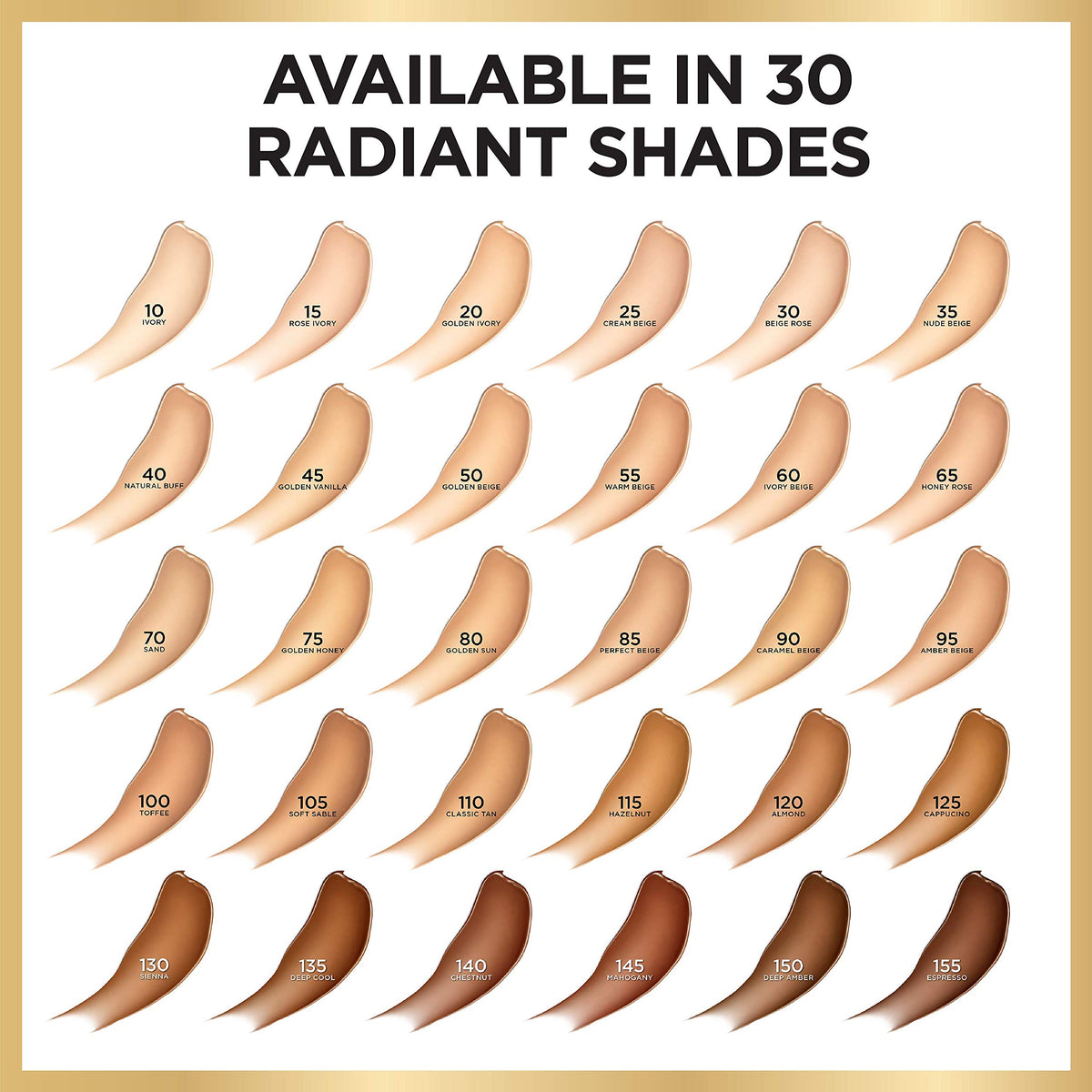 L'Oreal Warm Beige swatch on arm in natural light showing color match