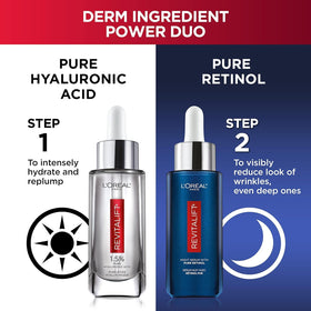 L'Oreal Paris hyaluronic serum dropper dispensing serum for instant hydration benefit