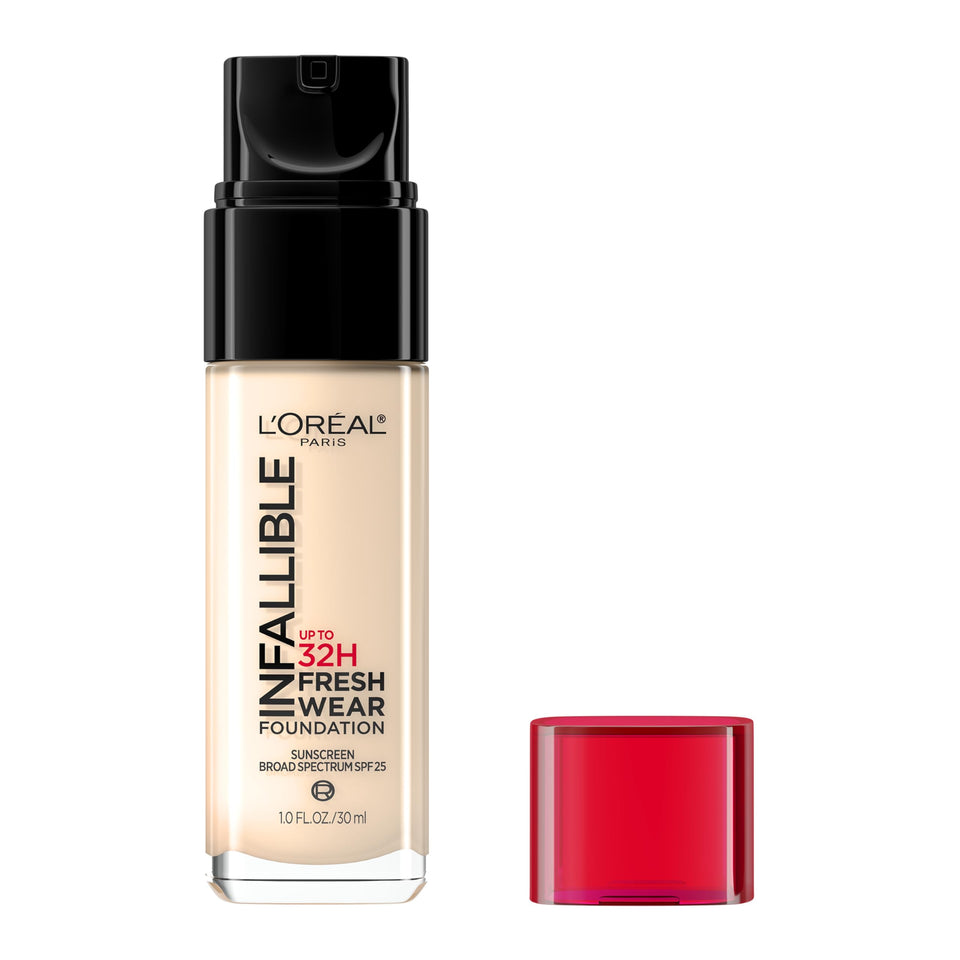 L'Oreal Paris front packaging shows bottle and shade for fast recognition and trust